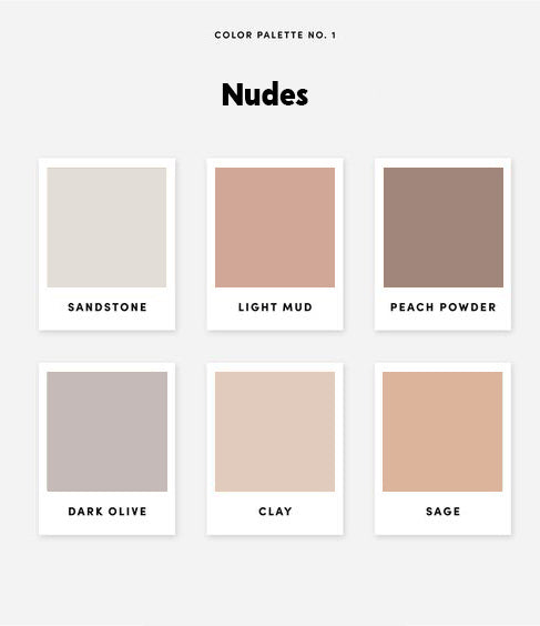 Paleta colores nude
