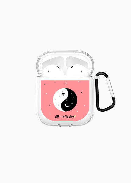 Pink ying yang airpods case para mujer - Flashy