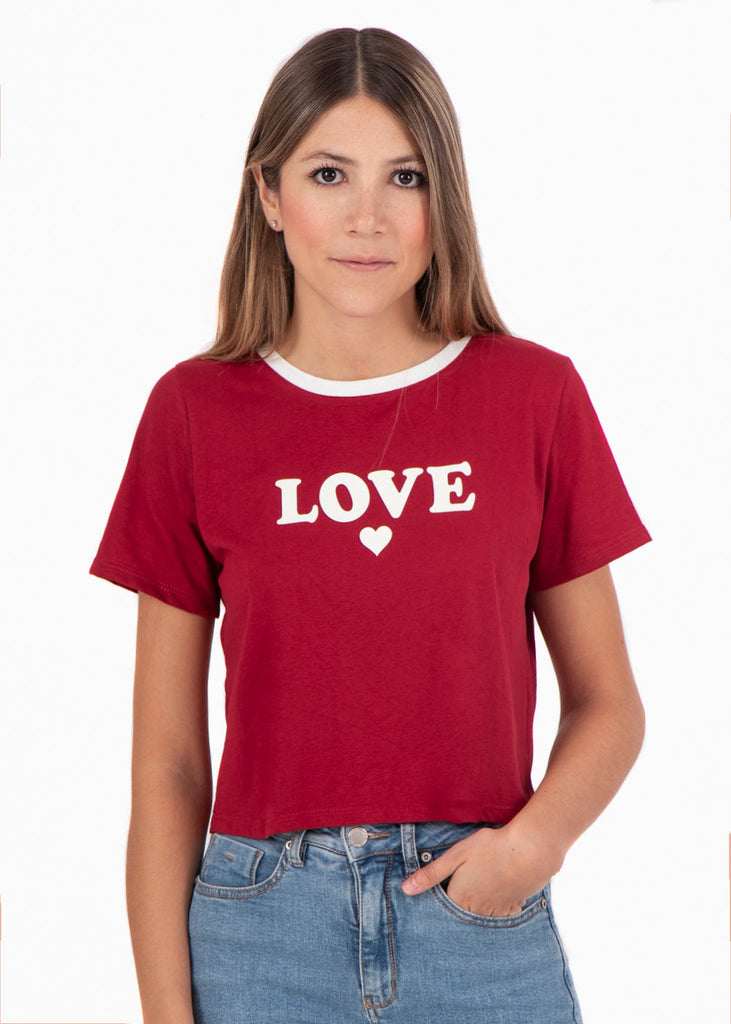 Camiseta estampada "Love" para mujer - Flashy