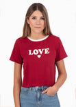 Camiseta estampada "Love" para mujer - Flashy