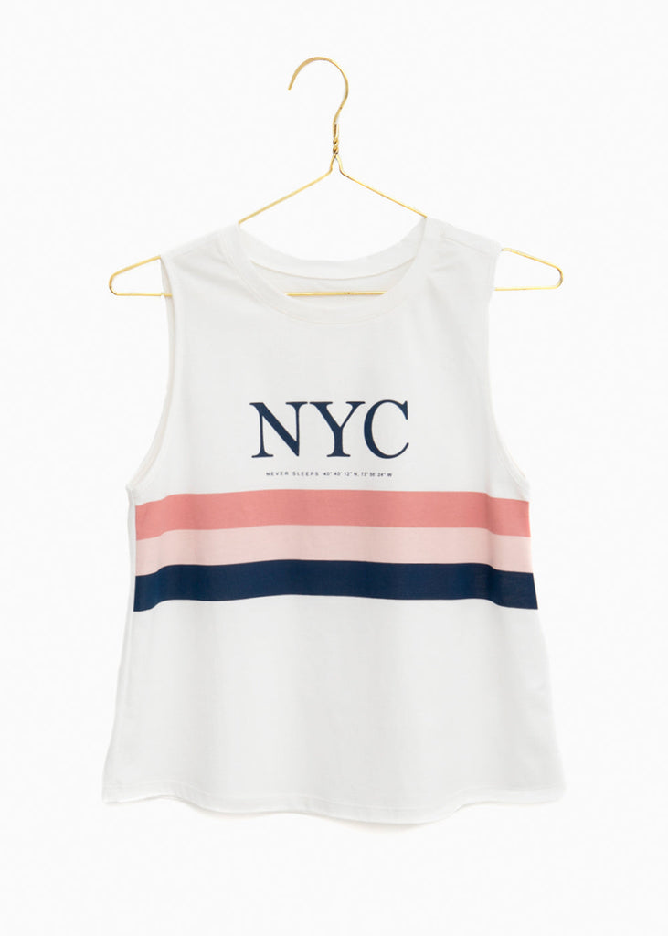 Camiseta estampada "NYC" para mujer - Flashy