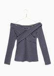 Blusa off shoulder cruzada para mujer - Flashy