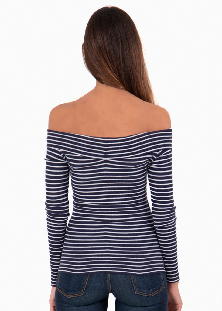 Blusa off shoulder cruzada para mujer - Flashy