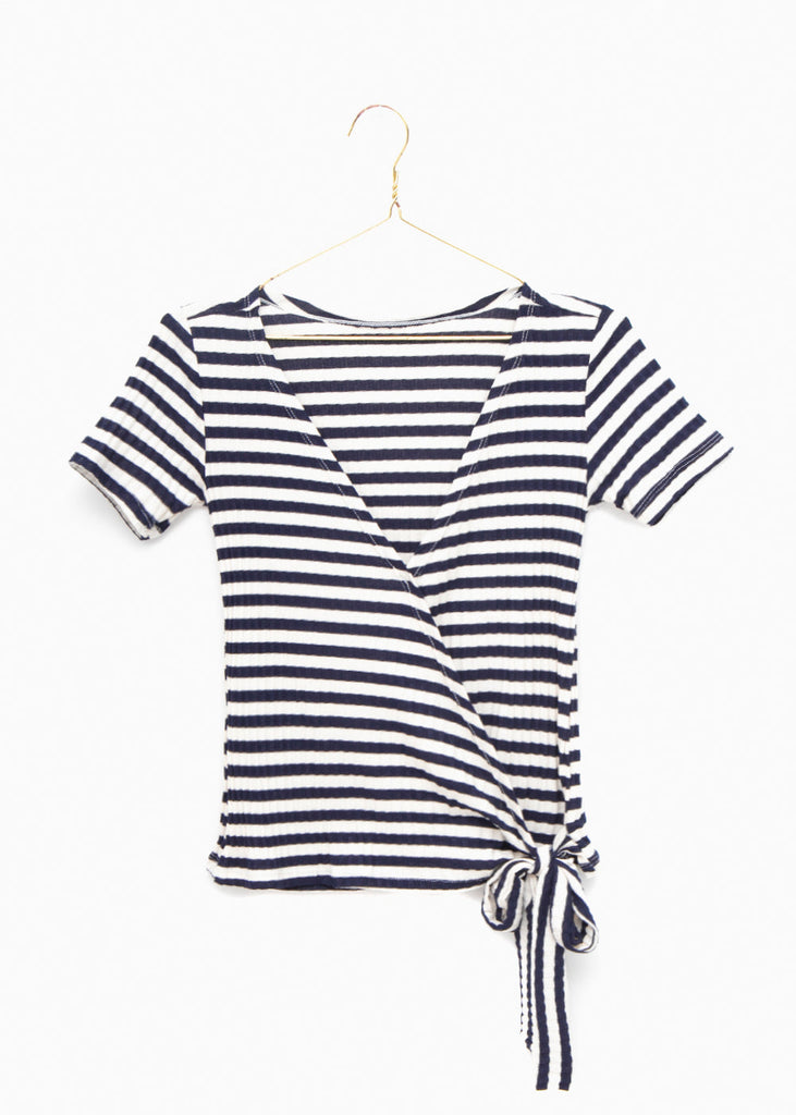 Blusa cruzada rayas para mujer - Flashy