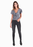 Blusa con escote anudado para mujer - Flashy