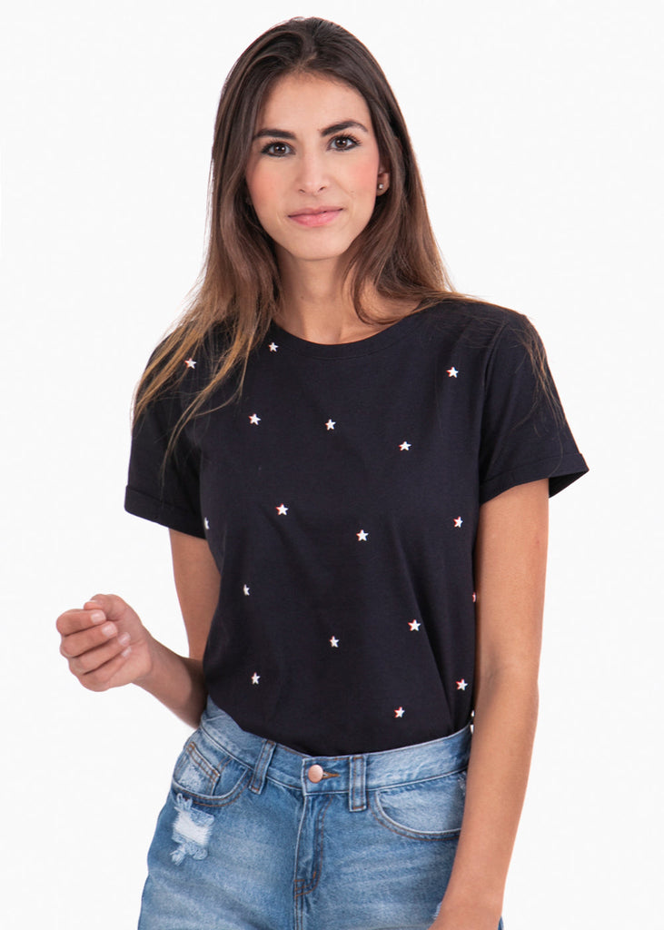 Camiseta estampada estrellas para mujer - Flashy