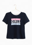 Camiseta estampada "Girls" para mujer - Flashy