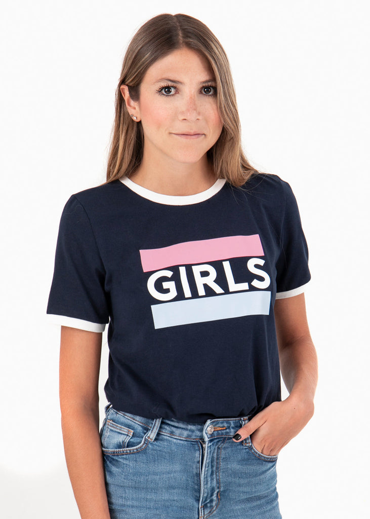 Camiseta estampada "Girls" para mujer - Flashy