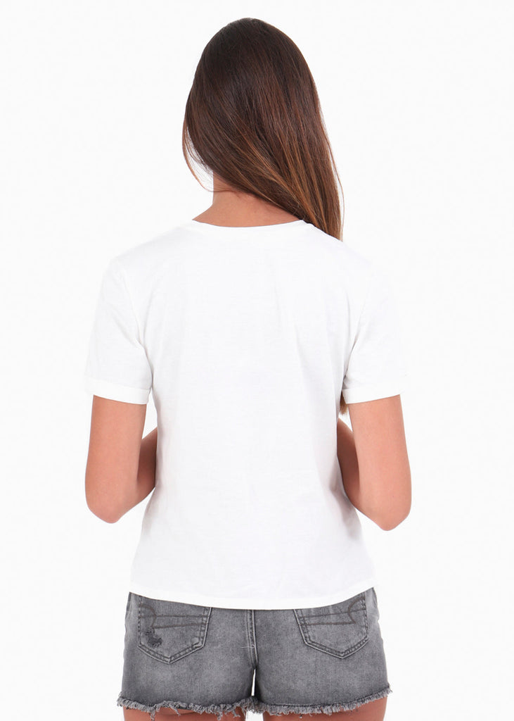 Camiseta estampada "Hasta la vista baby" para mujer flashy
