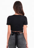 Blusa crop con cruce en espalda para mujer - Flashy
