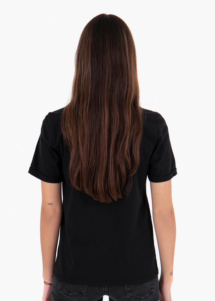 Camiseta color negro estampada " Beverly Hills" para mujer flashy