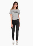 Camiseta estampada "Feminist" color gris para mujer - Flashy