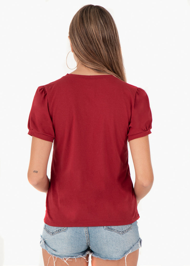 Camiseta estampada "Paris" color rojo para mujer - Flashy