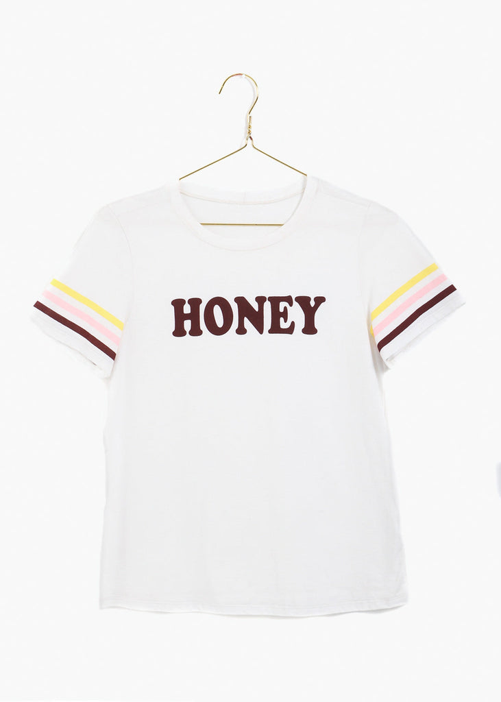 Camiseta estampada "Honey" color blanco para mujer - Flashy