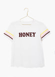 Camiseta estampada "Honey" color blanco para mujer - Flashy