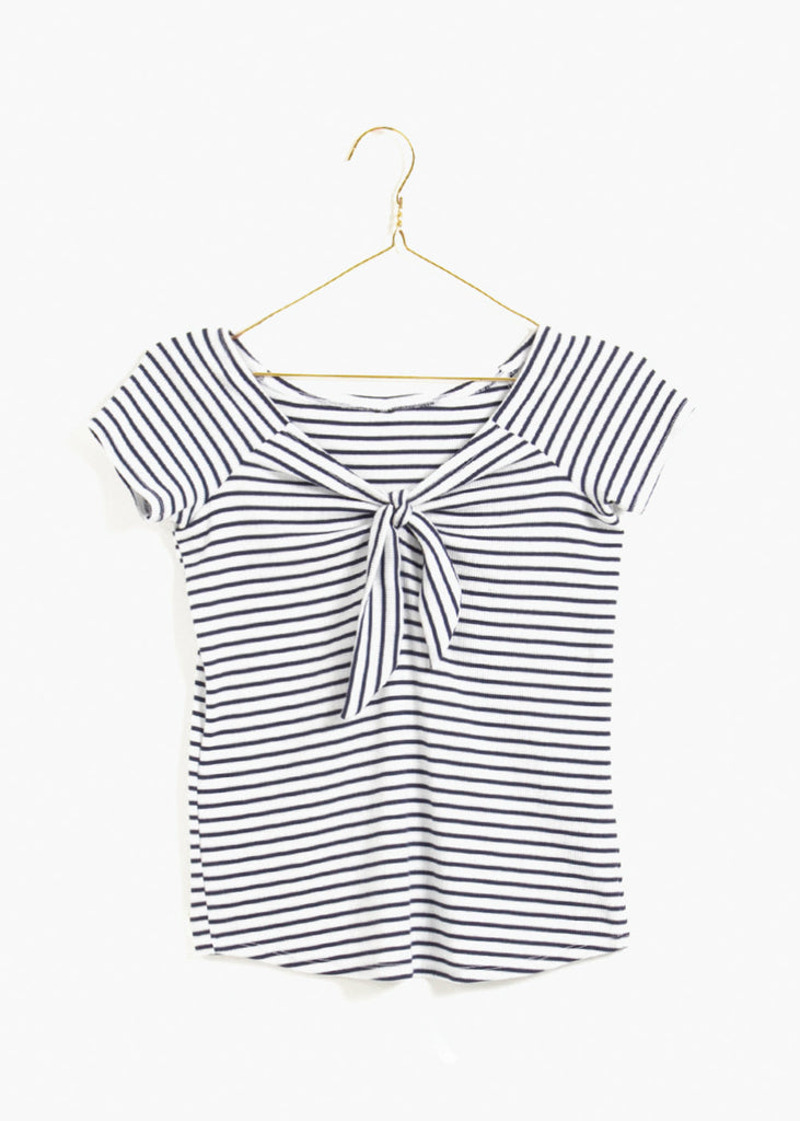 Blusa rayas off shoulder color blanco para mujer - Flashy