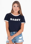 Camiseta estampada "Sassy" para mujer - Flashy