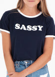 Camiseta estampada "Sassy" para mujer - Flashy