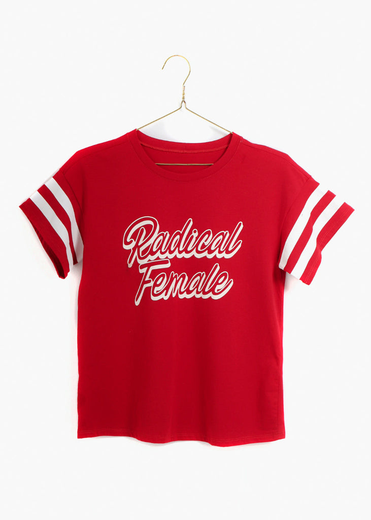 Camiseta estampada "Radical Female" para mujer flashy