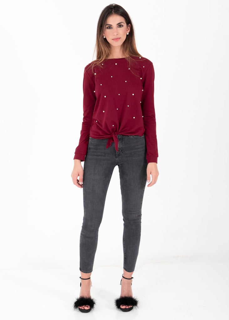 Buso con perlas anudado para mujer - Flashy