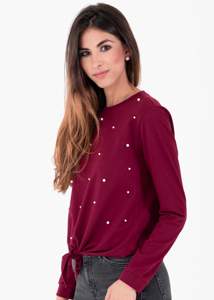 Buso con perlas anudado para mujer - Flashy