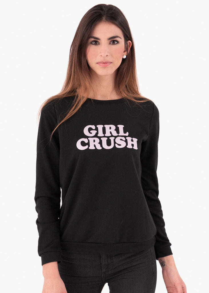 Buso color negro con estampado "Girl Crush" para mujer flashy