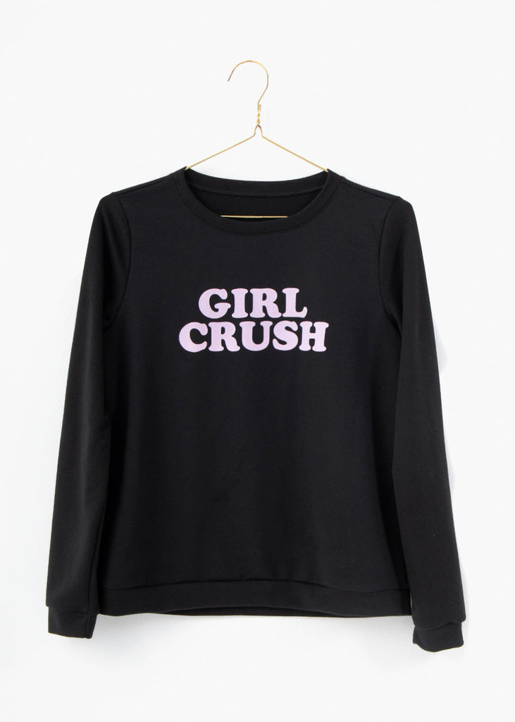 Buso color negro con estampado "Girl Crush" para mujer flashy