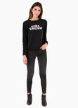 Buso color negro con estampado "Girl Crush" para mujer flashy