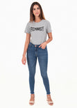 Jean tiro alto skinny para mujer - Flashy