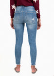 Jean tiro medio skinny para mujer - Flashy