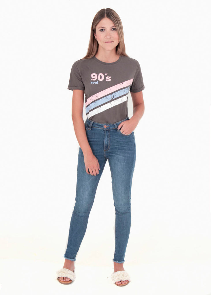 Camiseta estampada "90's" para mujer - Flashy