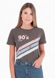 Camiseta estampada "90's" para mujer - Flashy