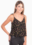 Blusa con botones y anudados en tiras para mujer - Flashy