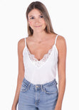 Blusa con escote en encaje para mujer - Flashy