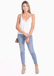 Blusa con escote en encaje para mujer - Flashy