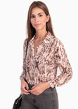 Blusa con estampado de pitón para mujer - Flashy