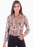 Blusa con estampado de pitón para mujer - Flashy