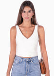 Blusa corta de tiras en tela peluda para mujer - Flashy
