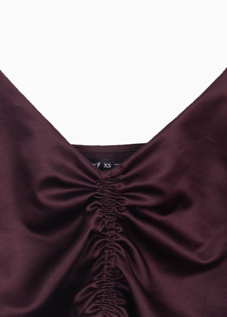 Blusa crop con recogido en frente para mujer - Flashy