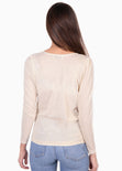 Blusa cruzada con hombreras para mujer - Flashy