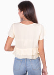 Blusa de botones con cinta para mujer - Flashy
