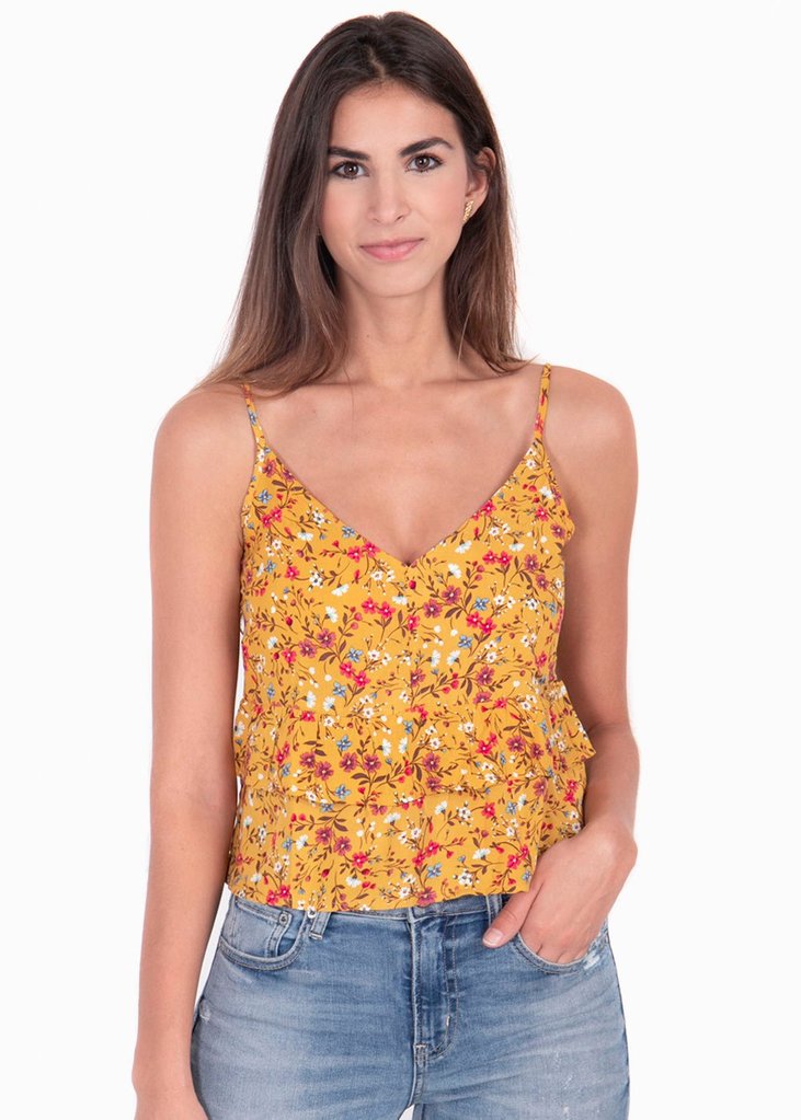 Blusa de flores con boleros para mujer - Flashy