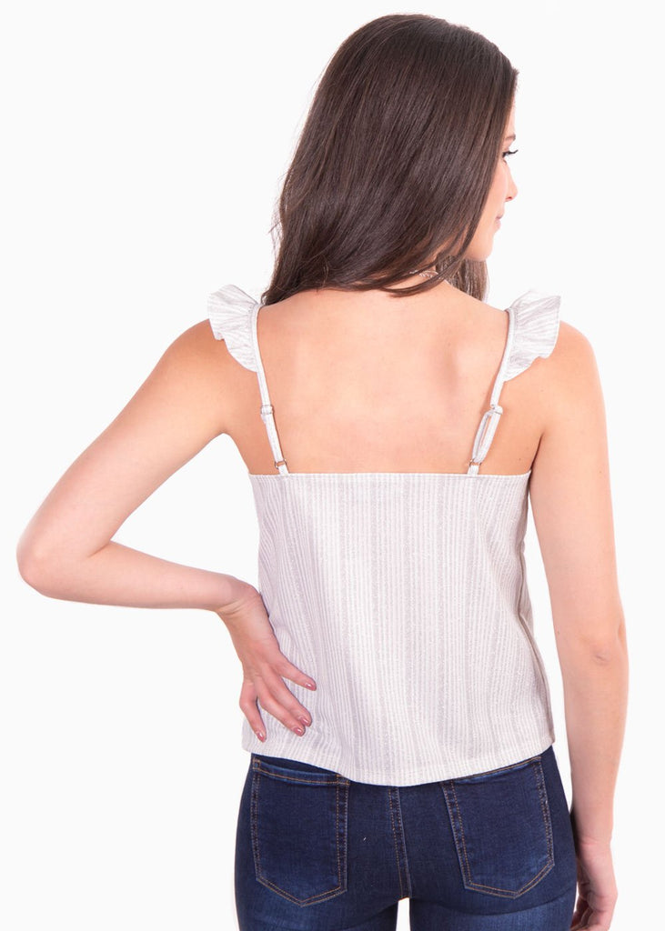 Blusa de tiras con boleros y detalle en escote para mujer - Flashy