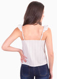 Blusa de tiras con boleros y detalle en escote para mujer - Flashy