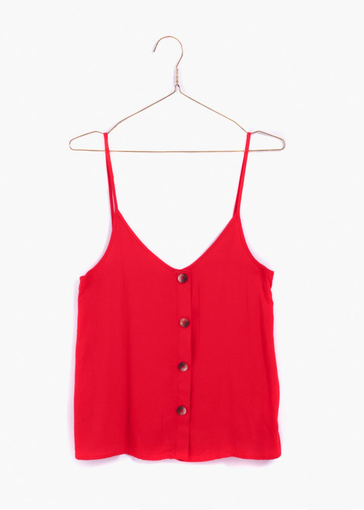 Blusa de tiras con botones de pasta para mujer - Flashy