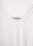 Blusa de tiras con encaje en escote para mujer - Flashy