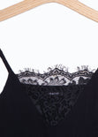 Blusa de tiras con encaje en escote para mujer - Flashy