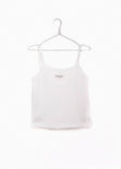 Blusa de tiras con encaje en escote para mujer - Flashy