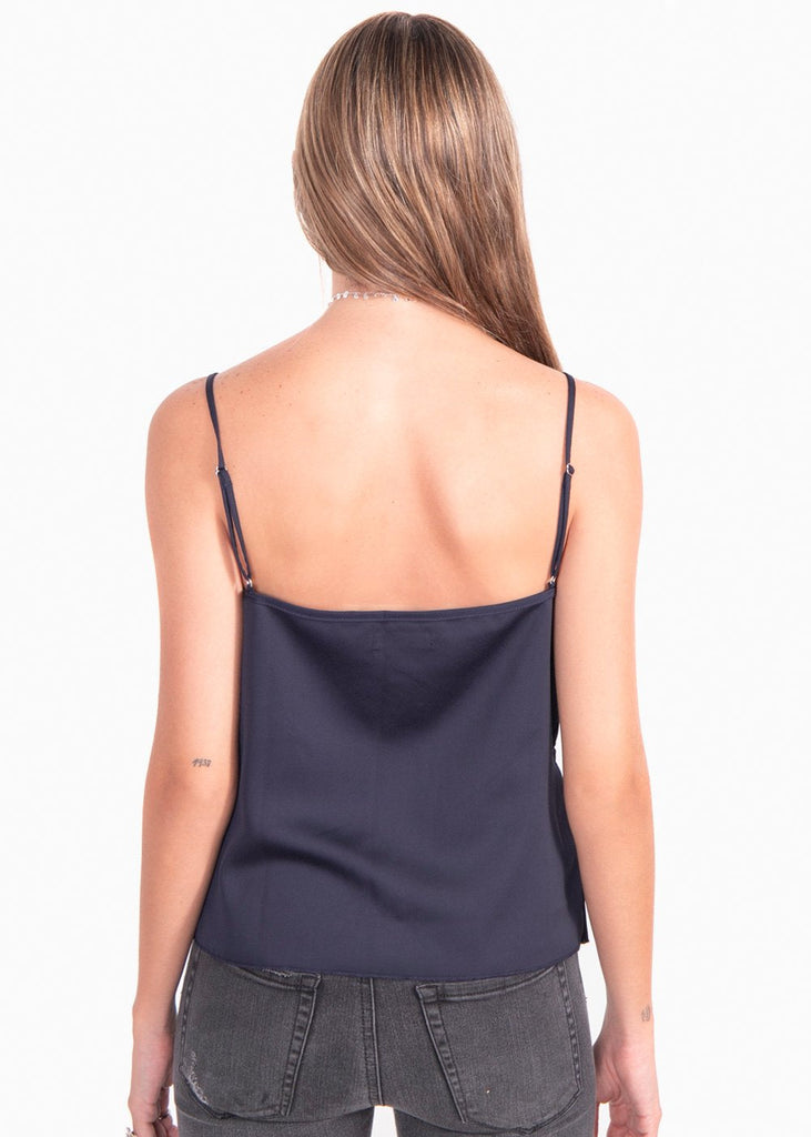 Blusa de tiras con encaje y plisado para mujer - Flashy