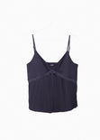 Blusa de tiras con encaje y plisado para mujer - Flashy